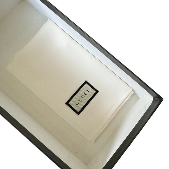 Gucci Interlocking G Long Wallet Black Leather Silver 100% Authentic - Picture 3 of 14